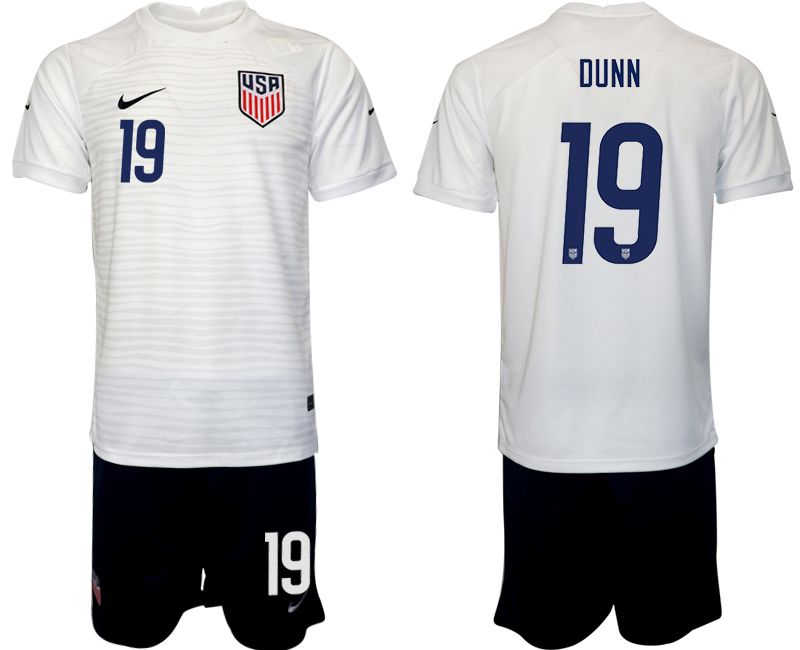 Men 2022 World Cup National Team United States home white #19 Soccer Jersey